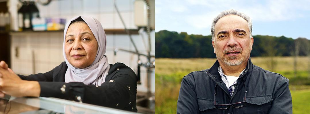 De to syriske flygtninge Maryam og Yaser. Foto: David Lundbye