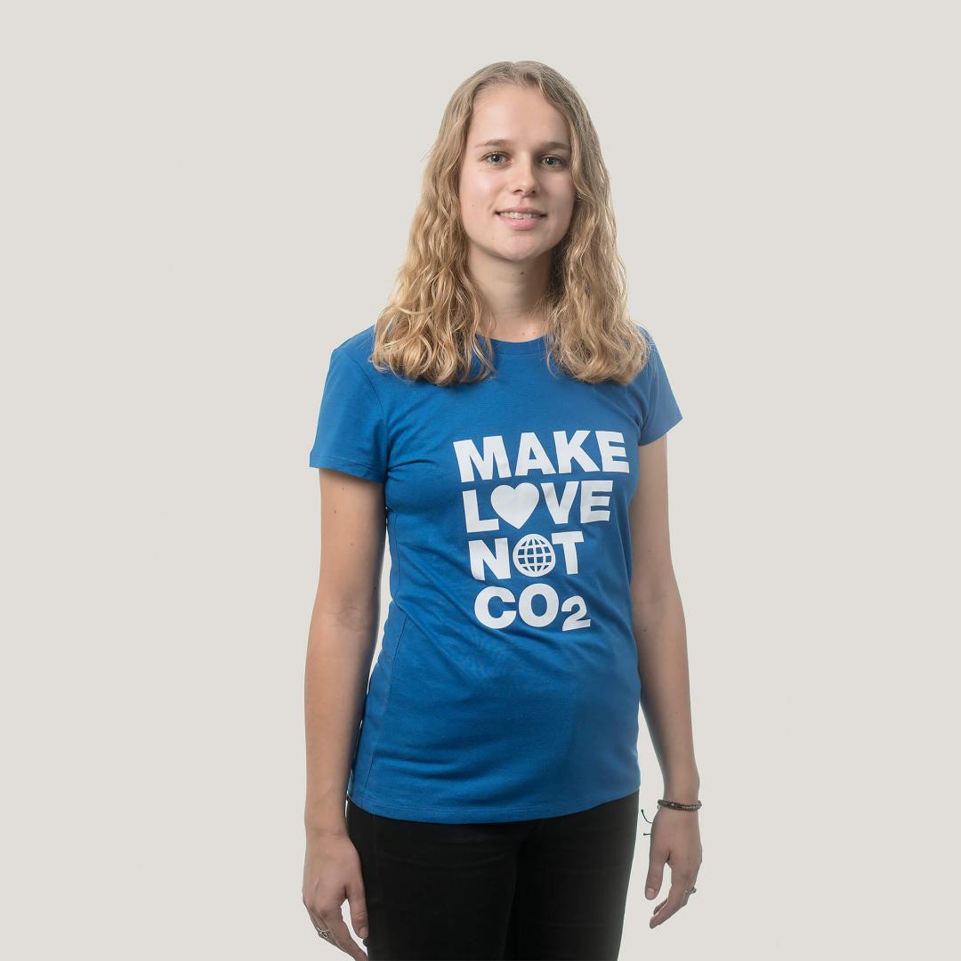 Produktbillede med teksten "make love not CO2"