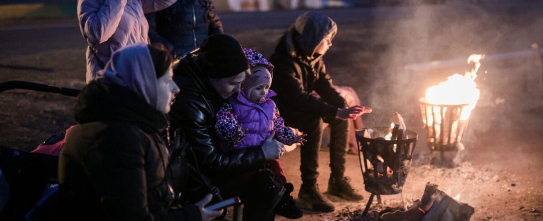 Ukrainere på flugt fra krigen