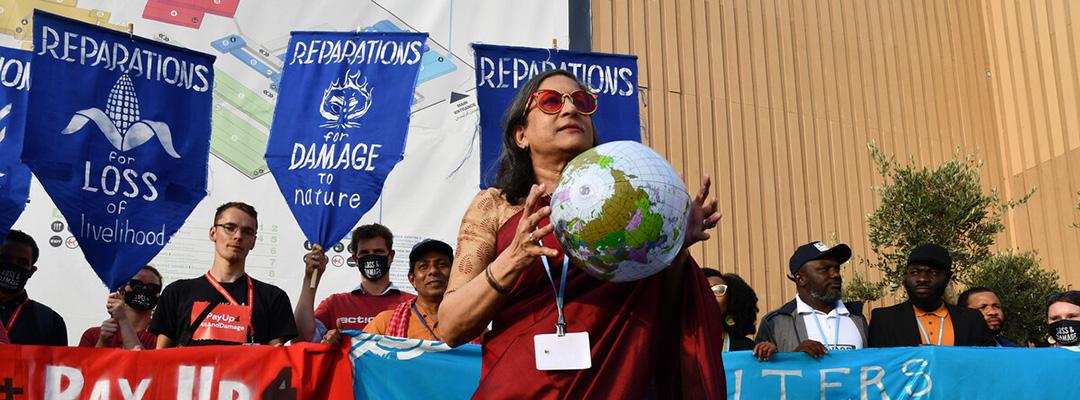 COP27 demonstranter i aktion