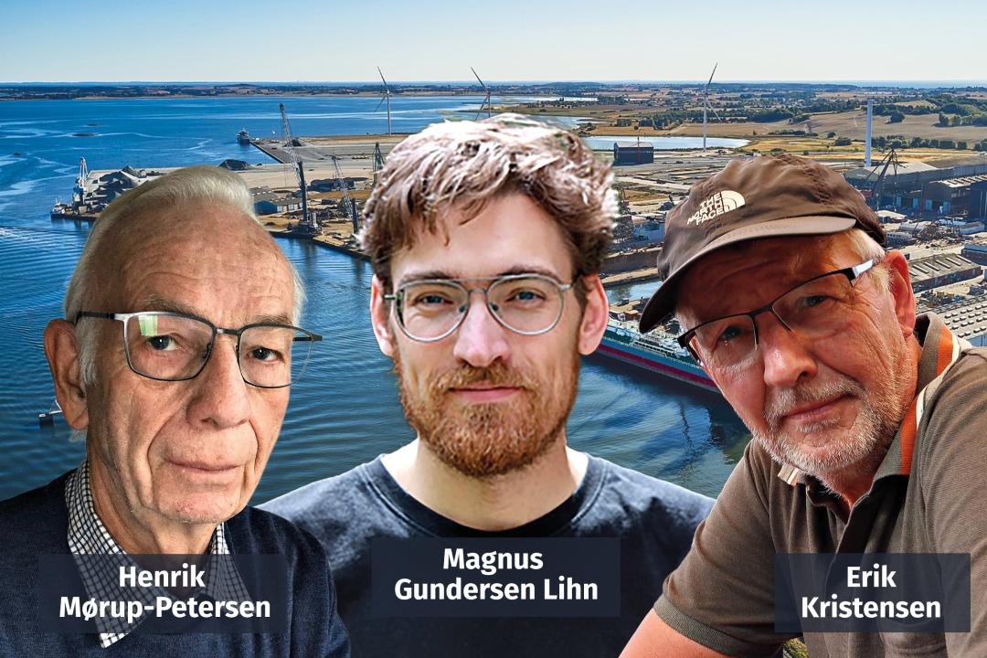 Tre foredragsholdere foran Odense Havn